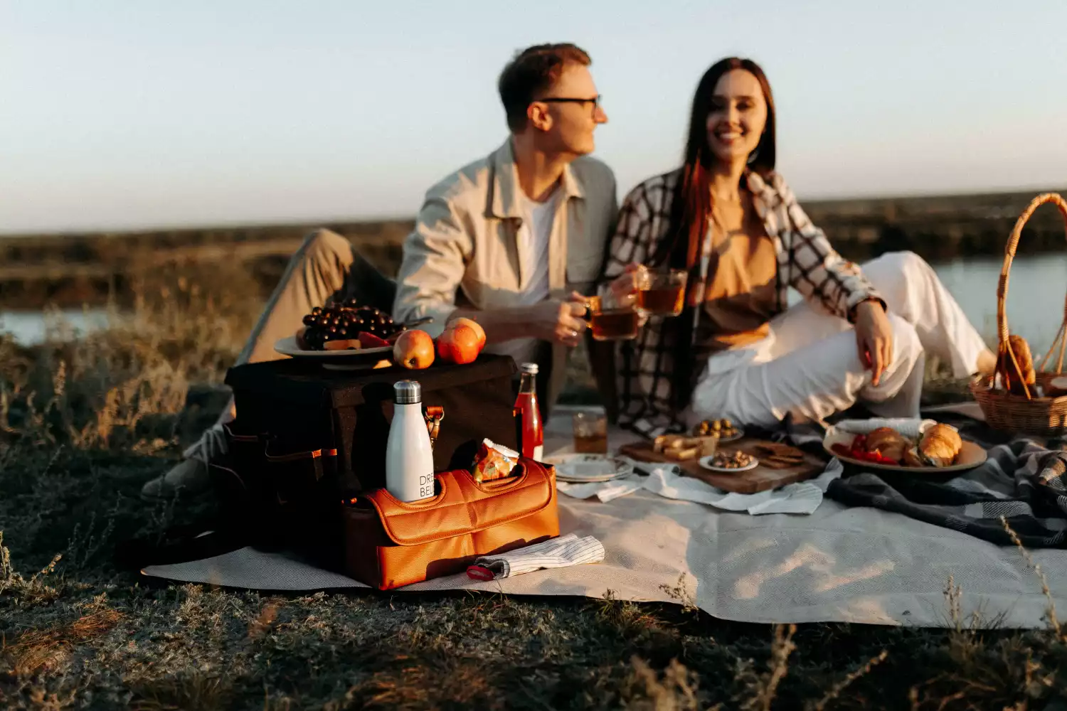 neutral picnic blanket